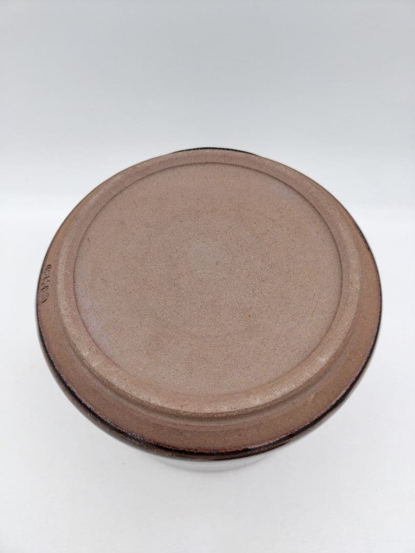 c207 一重口水指 染付瀬戸釉 宇田佐平 木箱 茶道具 古物