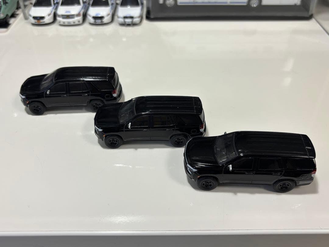 1/64 グリーンライト シボレー タホ 2021 ブラック 黒 3台セット