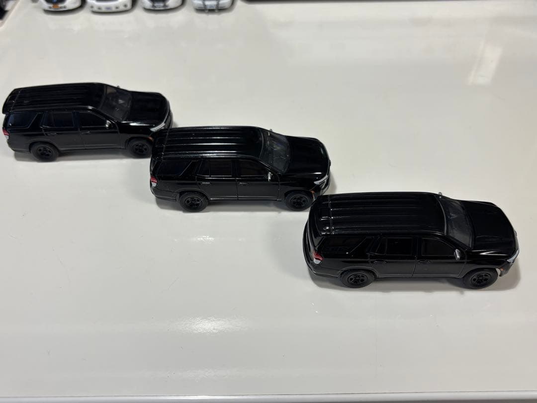 1/64 グリーンライト シボレー タホ 2021 ブラック 黒 3台セット
