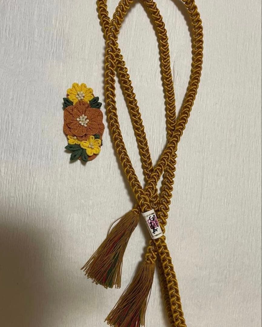 花柄振袖 赤・緑・黒 付属品付き