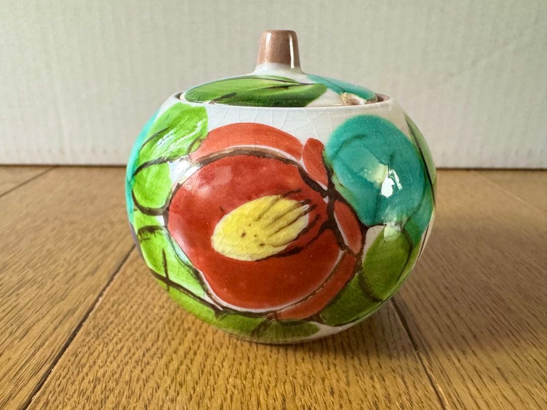 【作家作品】九谷焼 清水焼 京焼 塩入れ 椿