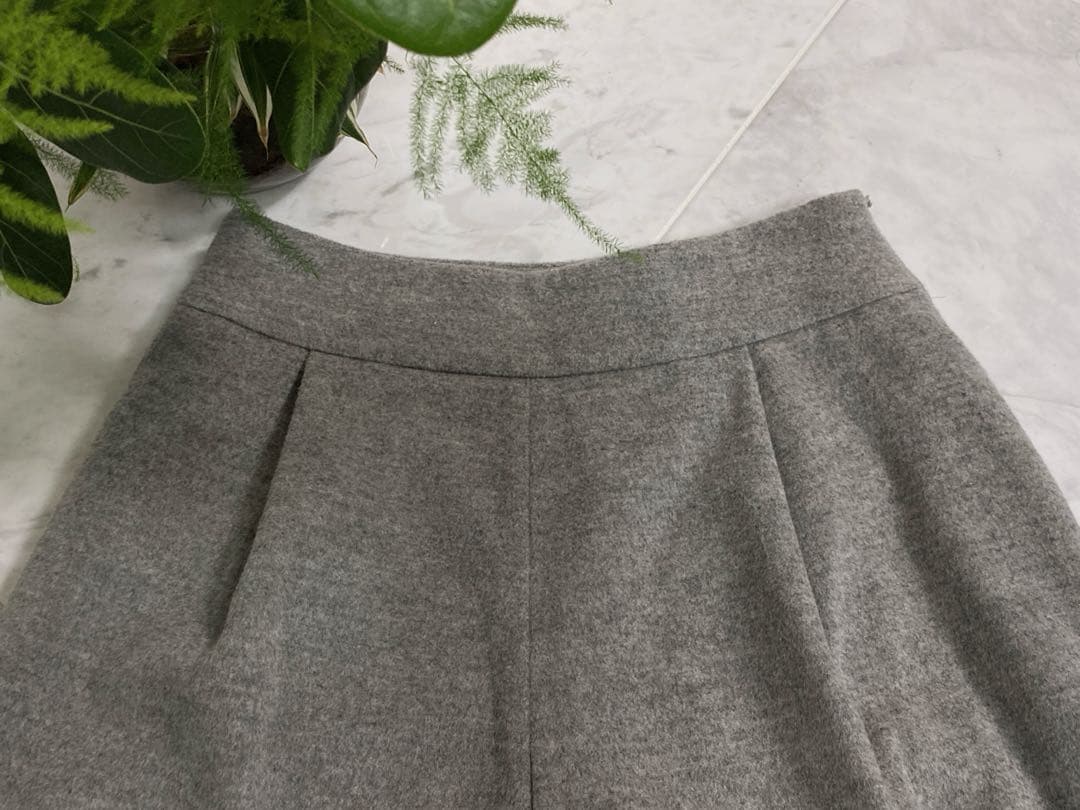 極美品★ FOXEY/フォクシー カシミヤ100％ワイドショートパンツ38