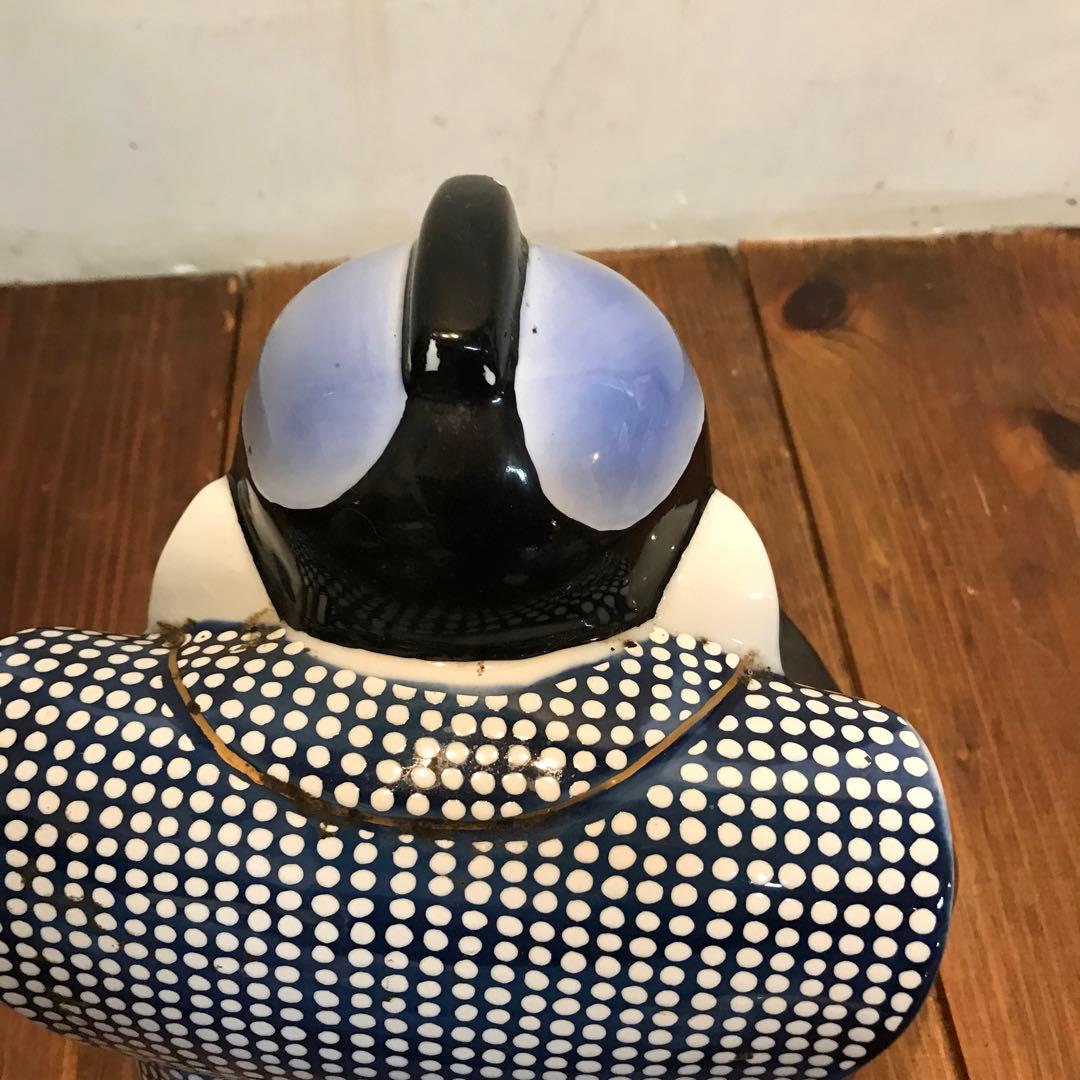 美品　有田焼　弥左エ門　福助　置物　縁起物　オブジェ　腰が低い　雰囲気ある　年代