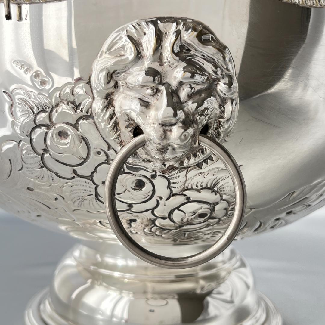 【英国】 ライオンのローズボウル / センターピース 直径27cm 花器