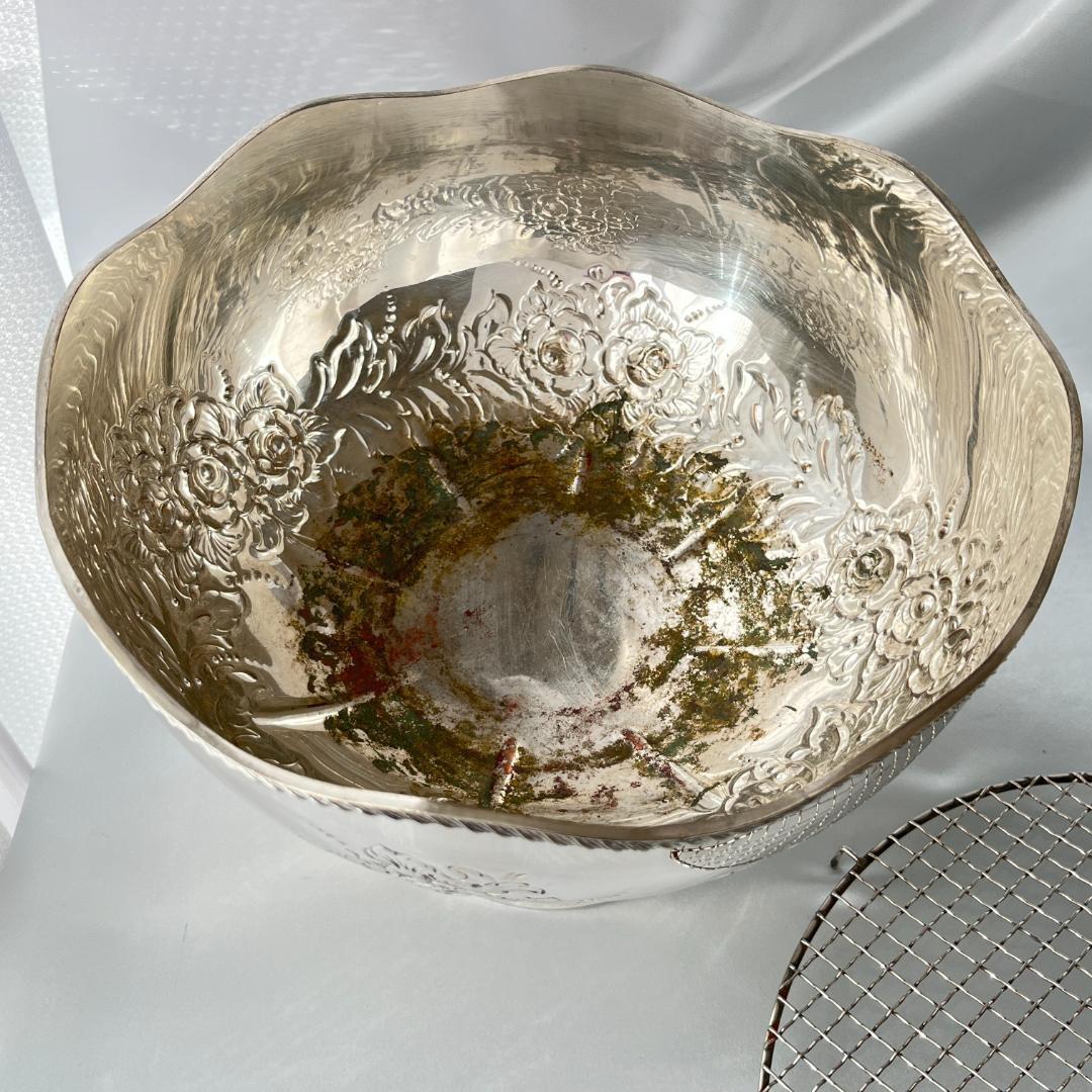 【英国】 ライオンのローズボウル / センターピース 直径27cm 花器