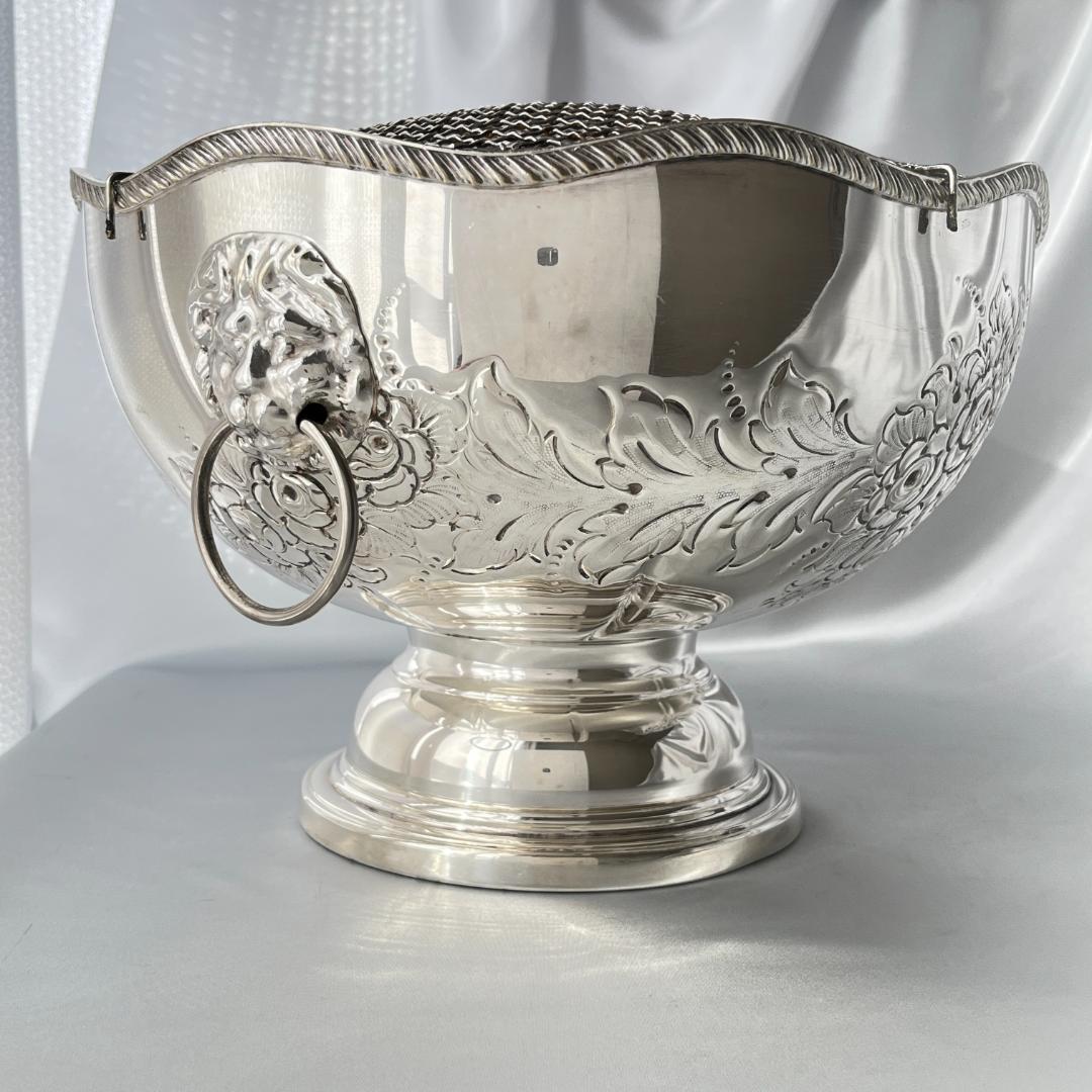 【英国】 ライオンのローズボウル / センターピース 直径27cm 花器