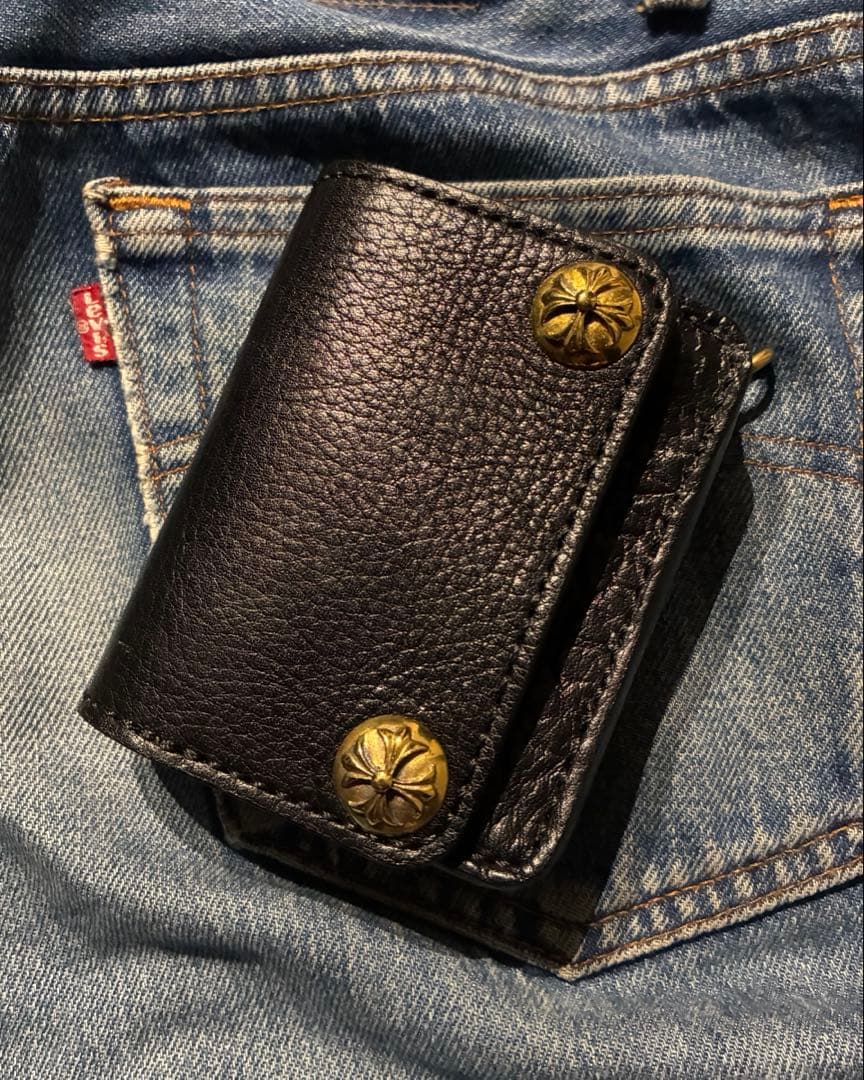 ショートサイズ　クロスボールコンチョブラスゴールドカスタム　※即納可