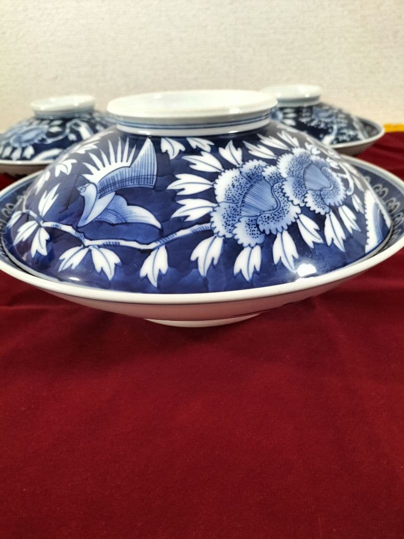 三川内焼 平戸祐祥３皿セット蓋付き　最終値下げ