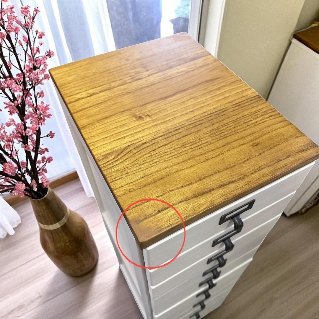 【新品・未使用】　桐製　 隙間ラック　箪笥　整理タンス　書類チェスト　9段