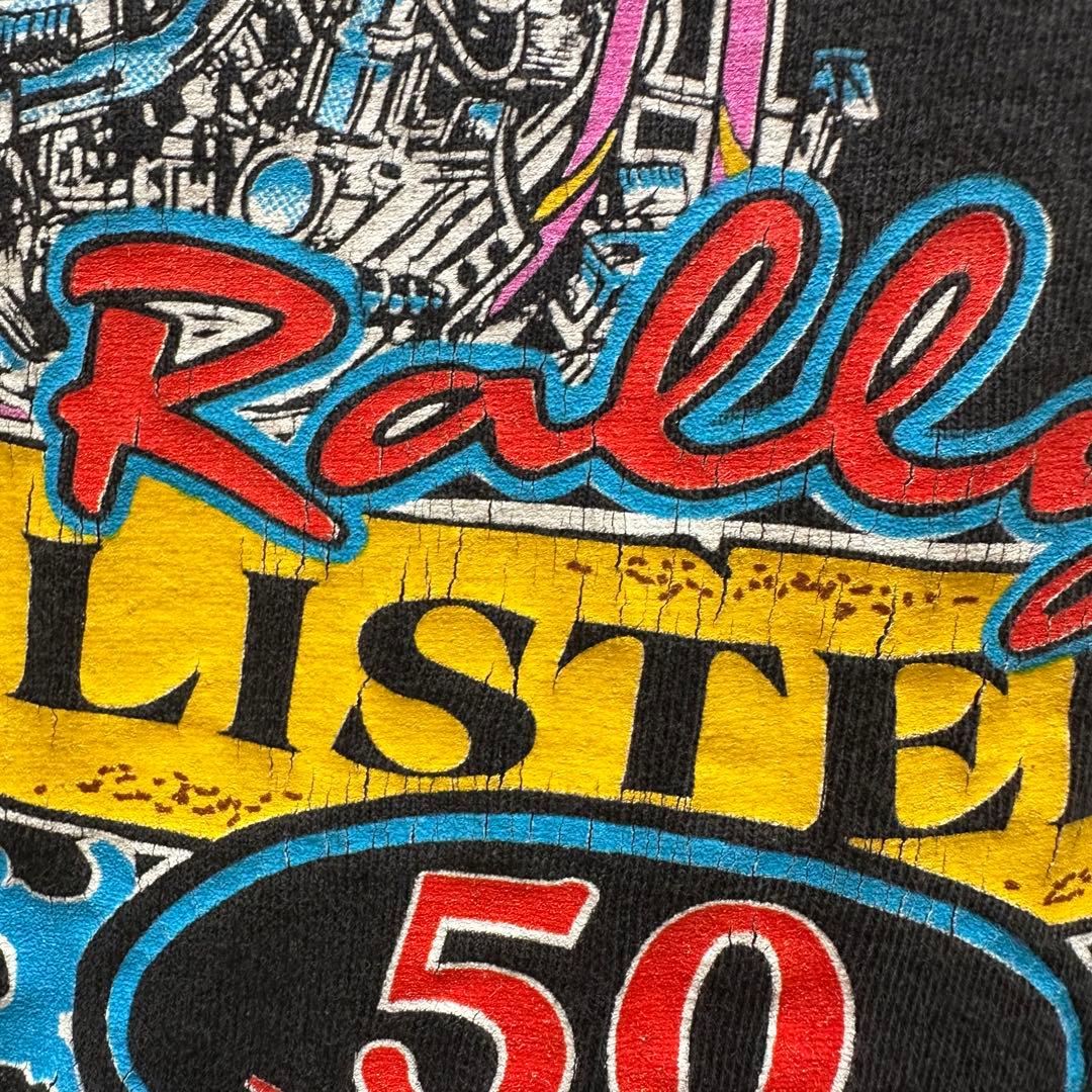 【90sモーターサイクル】ハーレーダビッドソン　Tシャツ　両面プリント　XL　黒