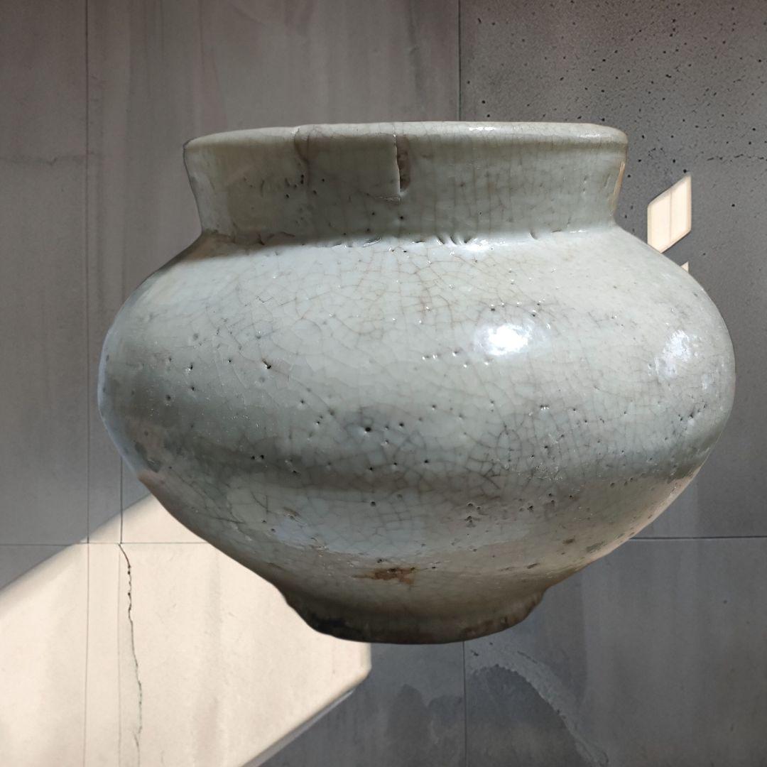 u*o様 李朝白磁壺　時代物　骨董アンティーク　朝鮮美術　堅手