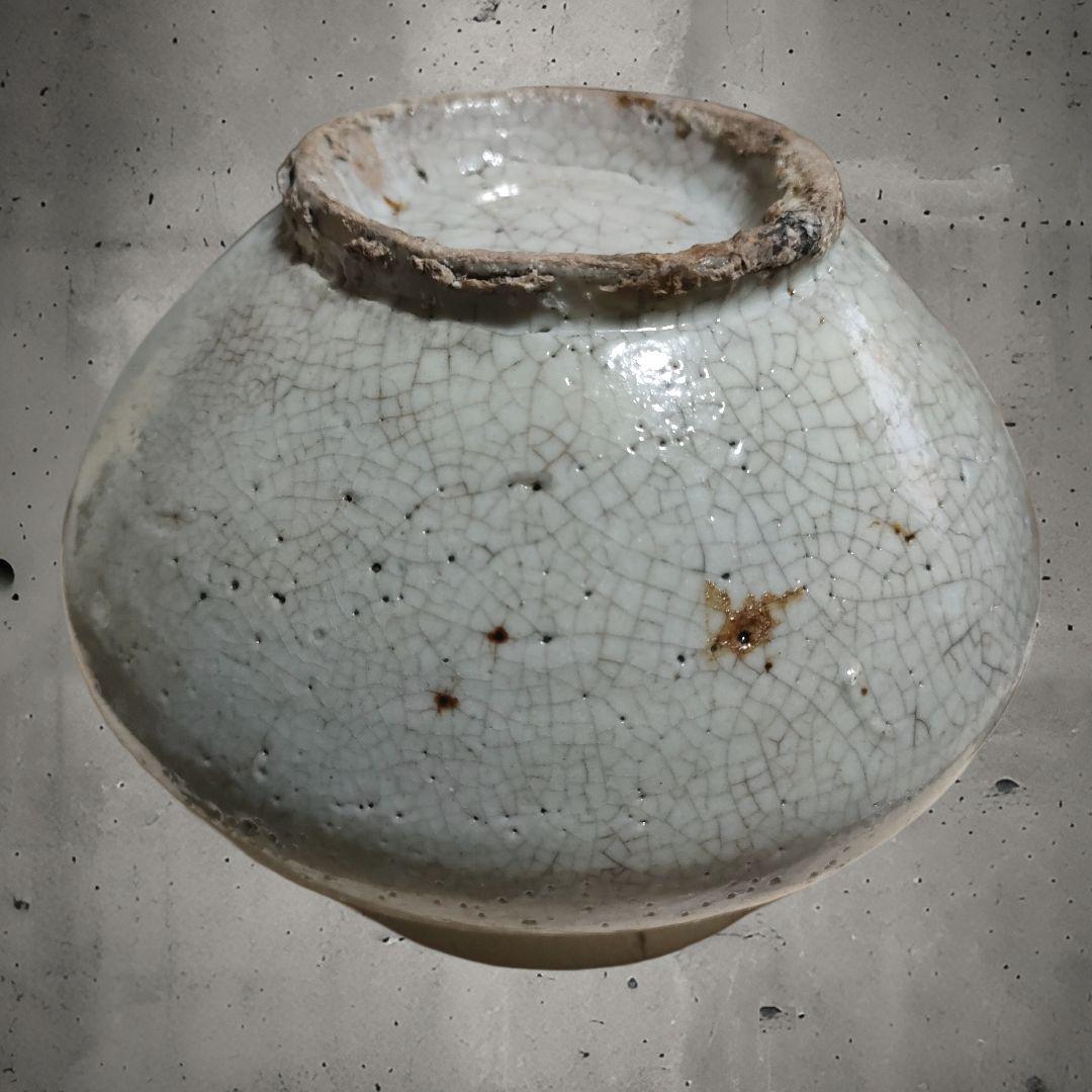 u*o様 李朝白磁壺　時代物　骨董アンティーク　朝鮮美術　堅手