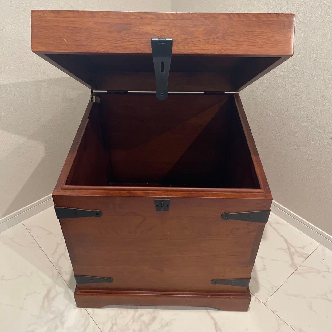 中国家具　トレジャーボックス　収納箱　木製　アンティーク　昭和レトロ