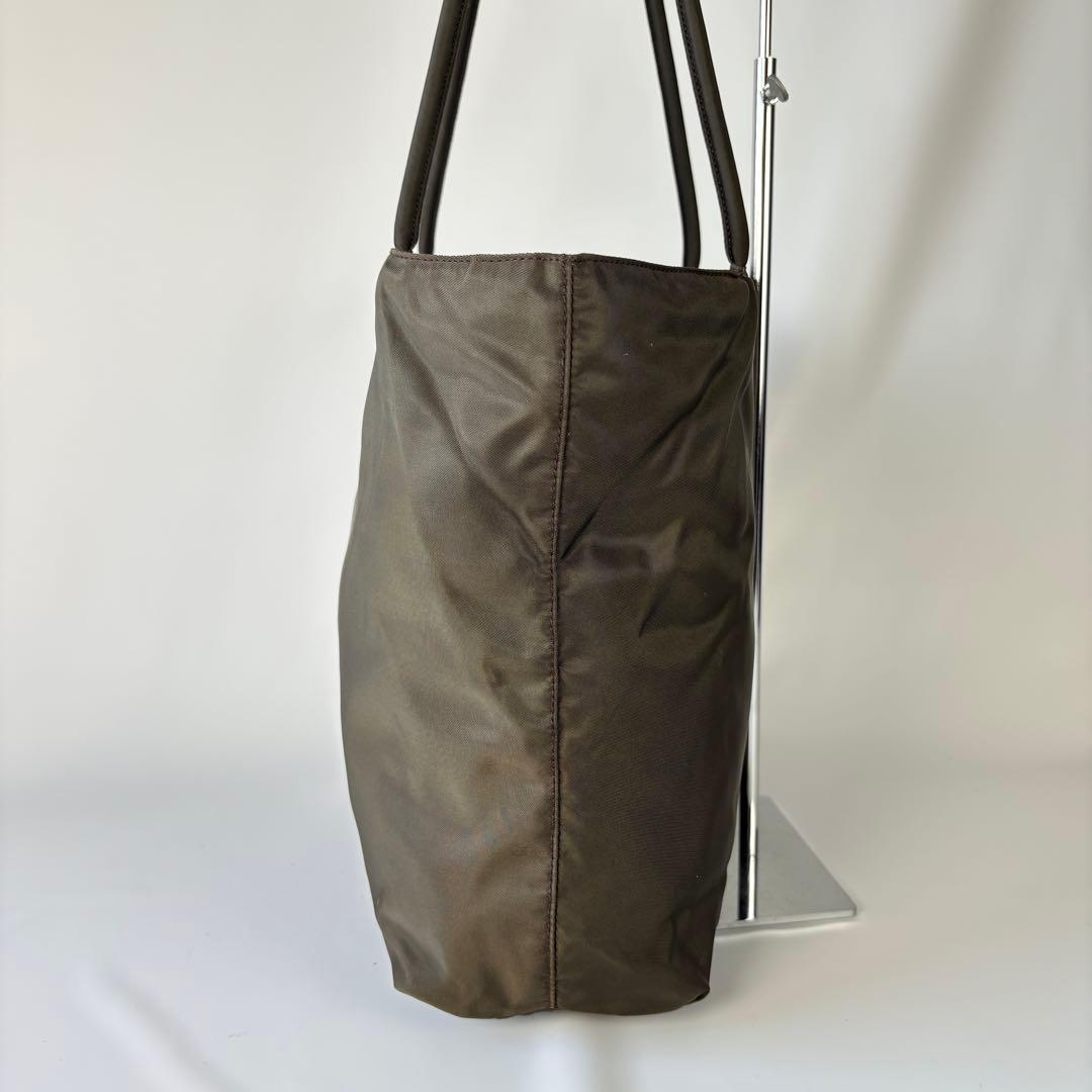 PRADA ナイロン トートバッグ ハンドバッグ カーキ　ブラウン　大容量