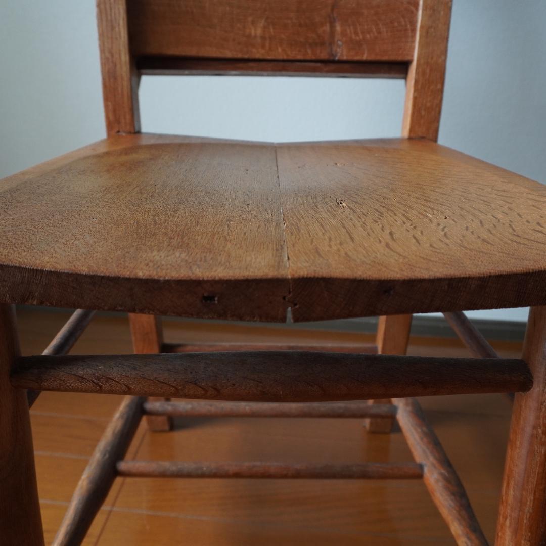 英国アンティーク木製チャペルチェア