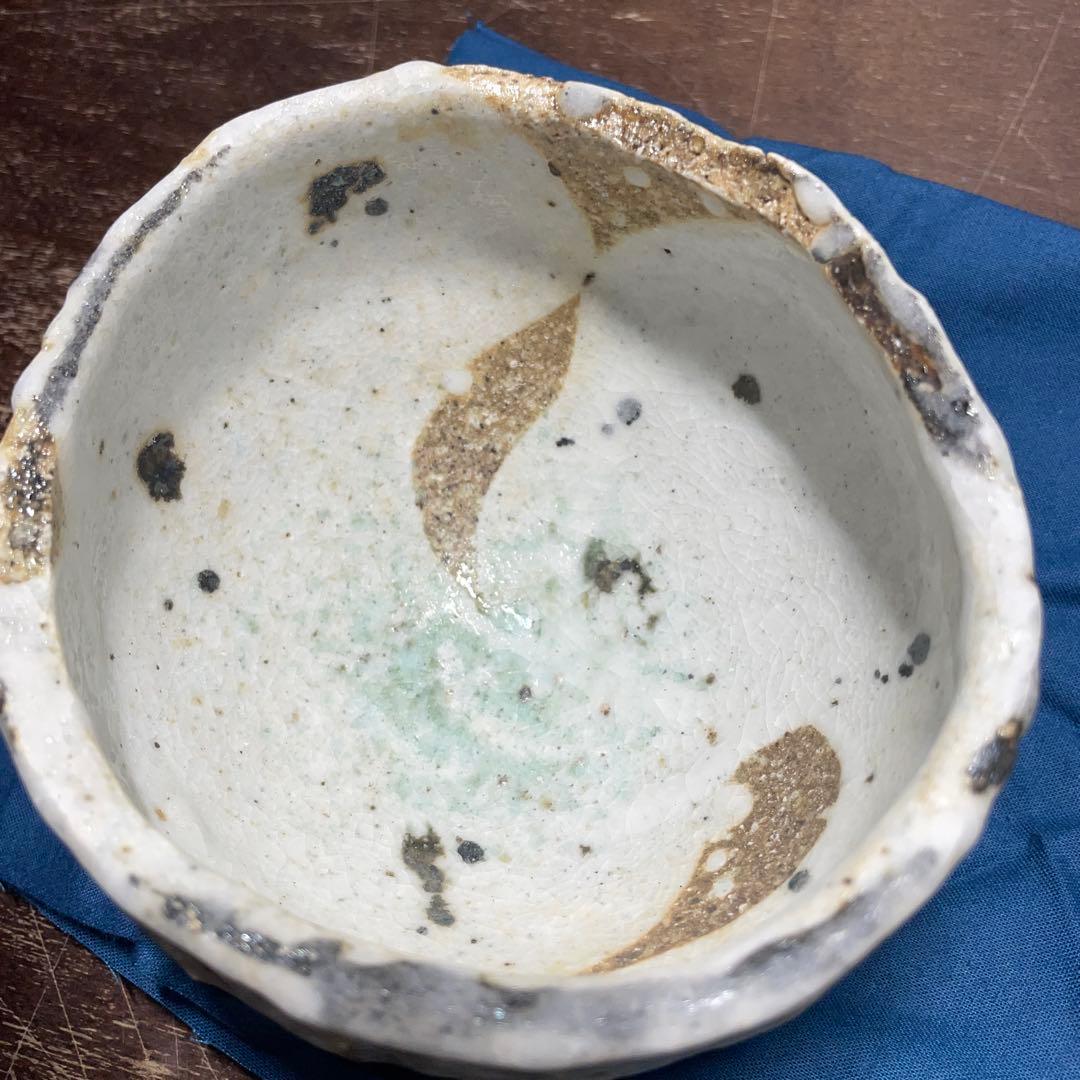 加古 勝己 沫雪茶碗　共箱、略歴書付き