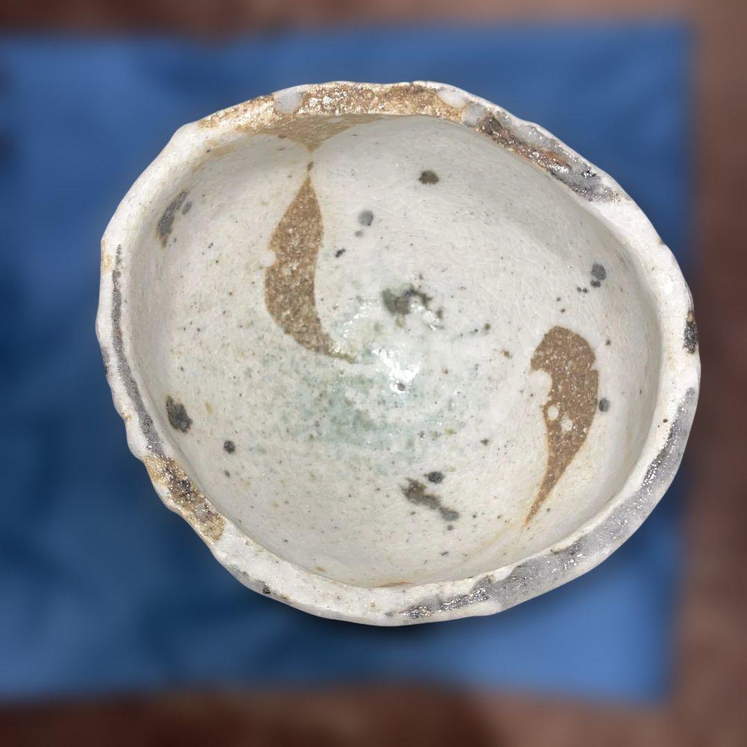 加古 勝己 沫雪茶碗　共箱、略歴書付き