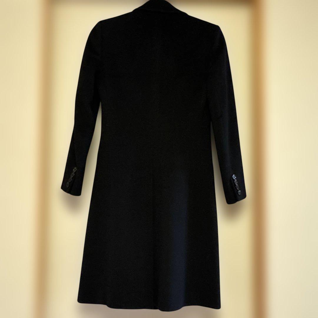 極美品【DOLCE&GABBANA】ブラック チェスターコート　カシミヤ混