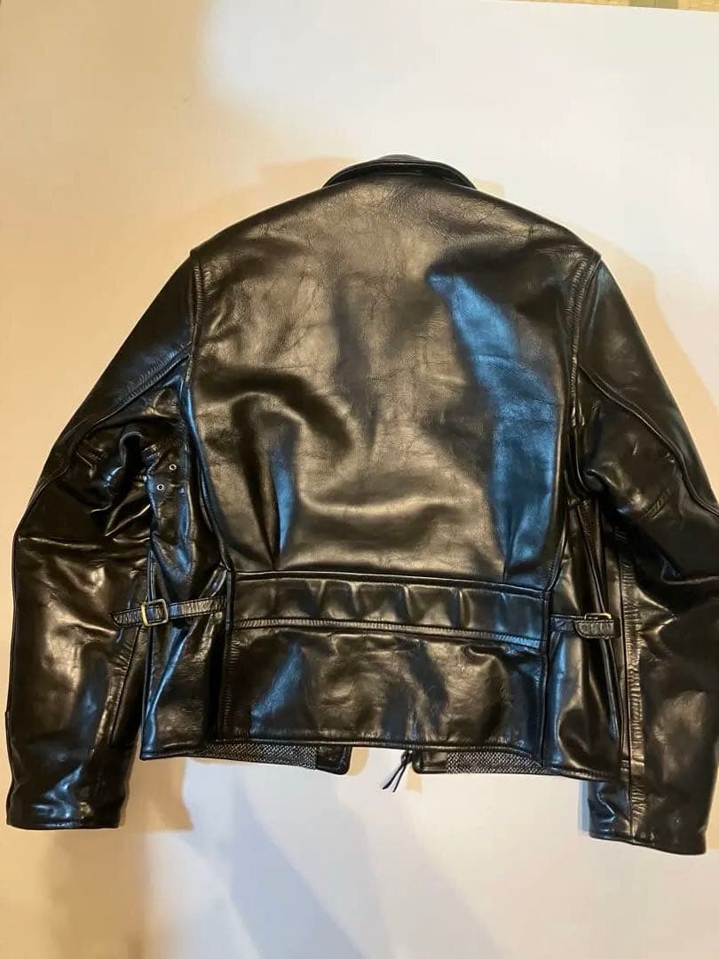 エアロレザー　ハーフベルテッド　革ジャン　レザージャケット　タロン　ビンテージ