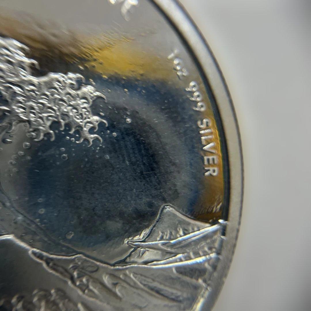 【純銀】HOKUSAI “THE GREAT WAVE” フィジー　銀貨1ドル