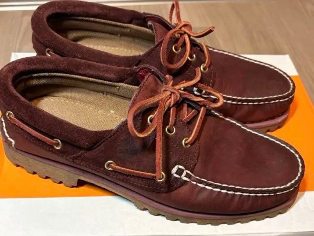 ティンバーランド timberland デッキシューズ 3 eye バーガンディ
