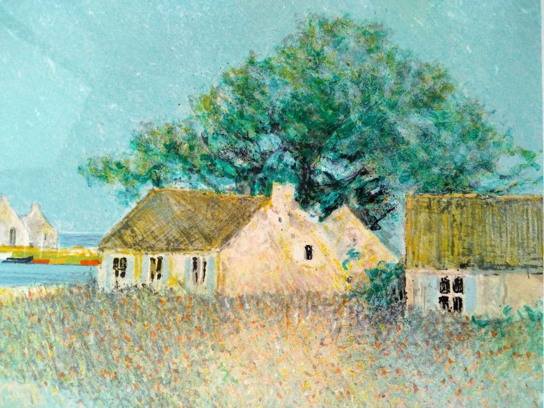 リトグラフ「春の風」アンドレ・ブーリエ リトグラフ