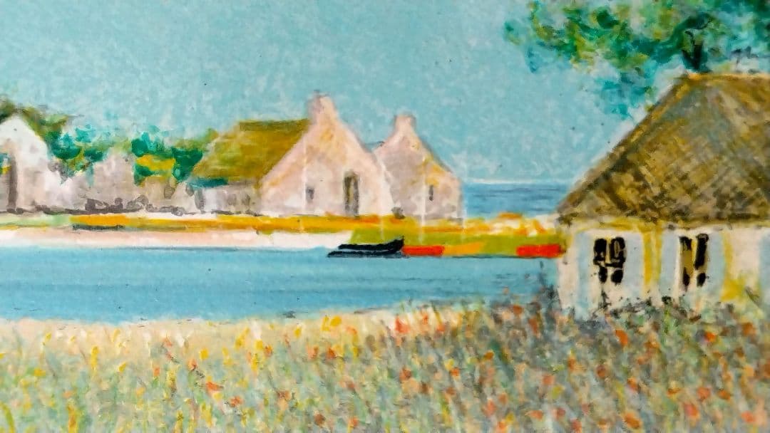 リトグラフ「春の風」アンドレ・ブーリエ リトグラフ