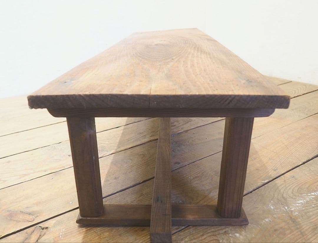 1351　レトロな長テーブル　文机　陳列台　展示台　ローテーブル　古家具　古道具