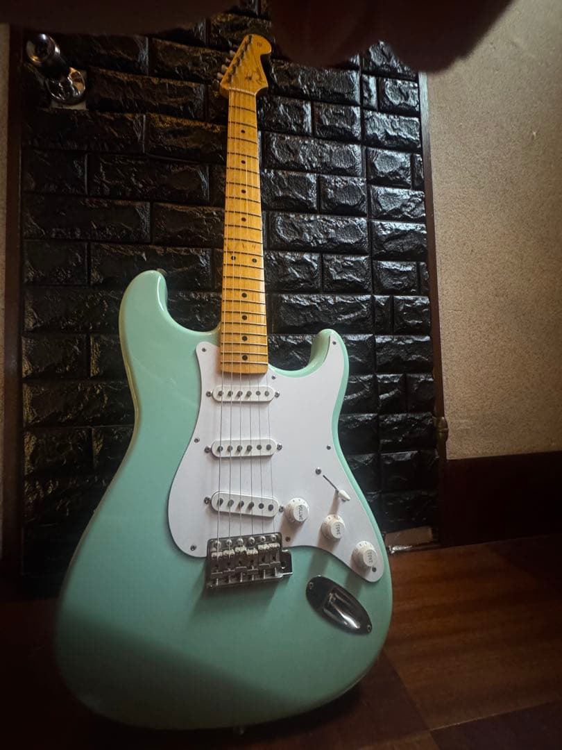 fender Japan ST-57 surf green エフェクター付き