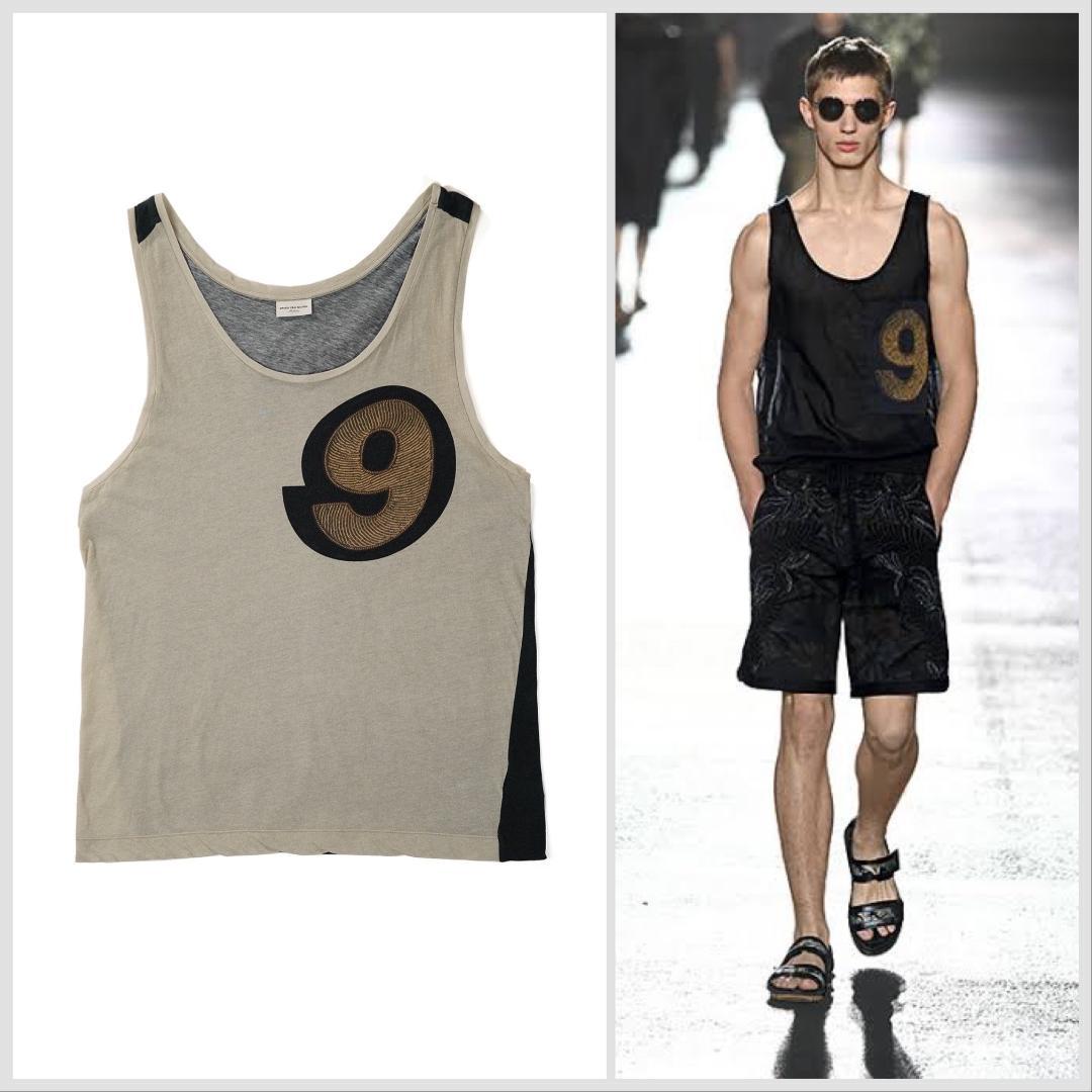 14SS DRIES VAN NOTEN ナンバープリント タンクトップ M