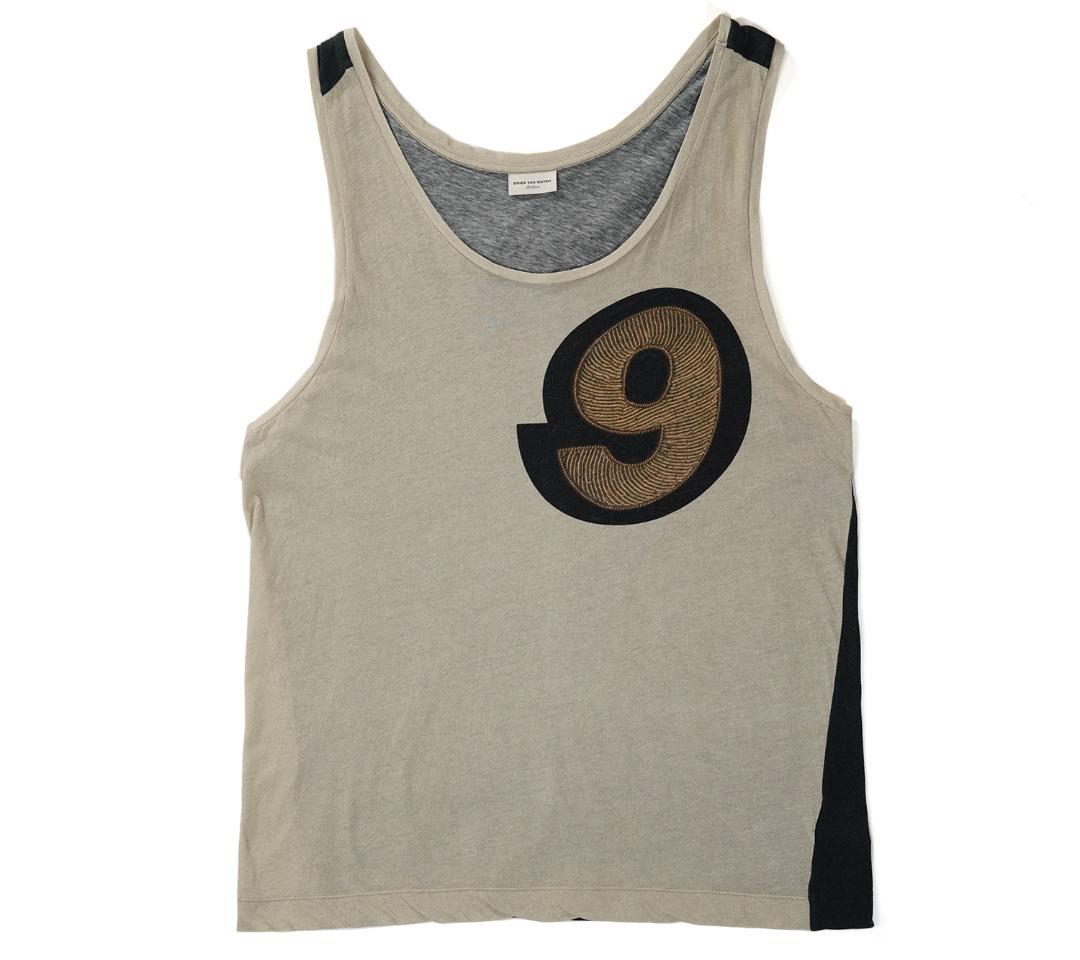 14SS DRIES VAN NOTEN ナンバープリント タンクトップ M