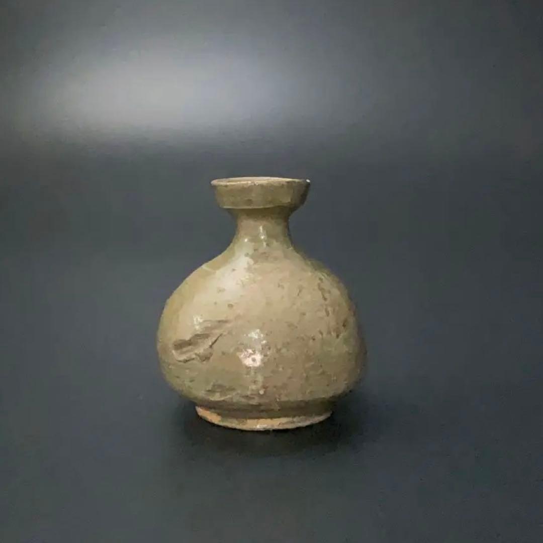 高麗青磁　小壺　油壺　韓国　朝鮮　高さ8cm R1391ダM