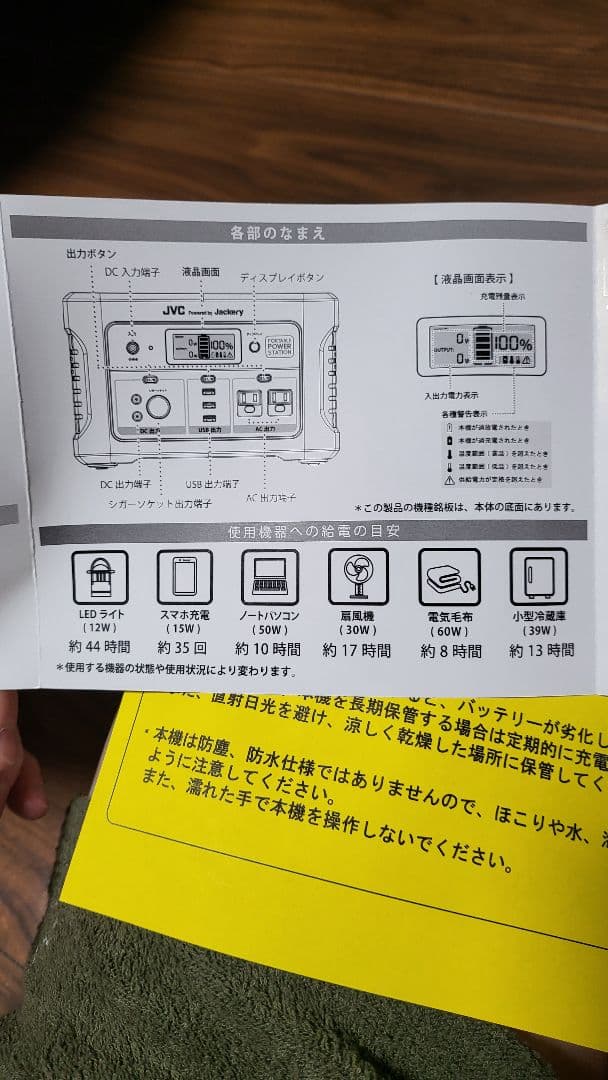 Jackery JVC ポタ電 BN-RB62-C 626Wh