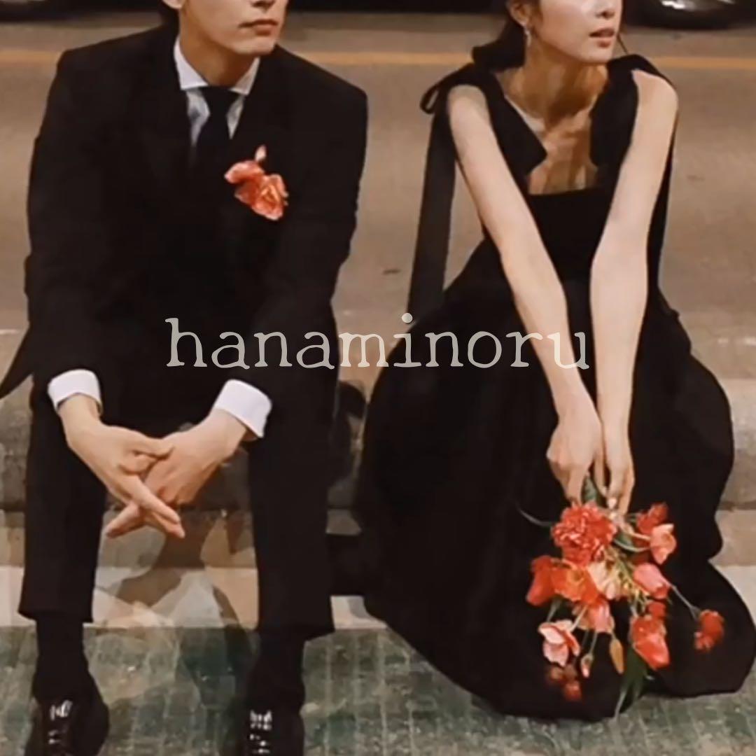 黒　前撮り　結婚式　披露宴　お色直し　パーティー　ドレス　二次会　街撮り