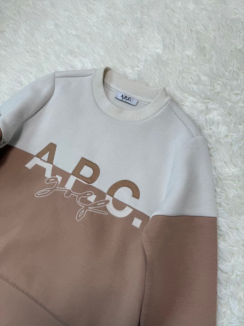 A.P.C. ゴルフウェア　クルーネックトレーナー　スウェット　バイカラー
