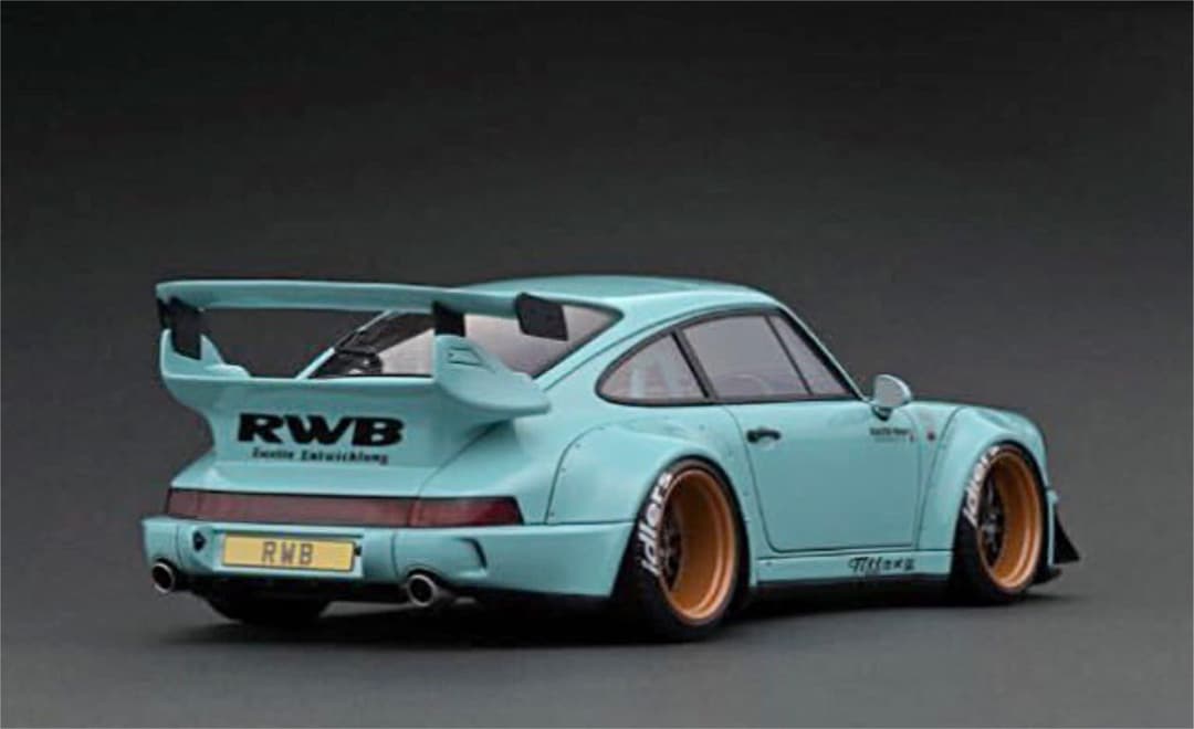 1／18ミニカー イグニッションモデル　ポルシェRWB964ライトブルー【新品】