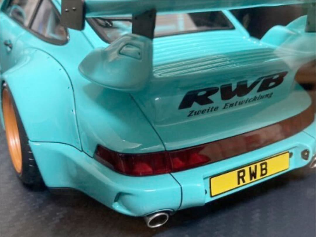 1／18ミニカー イグニッションモデル　ポルシェRWB964ライトブルー【新品】