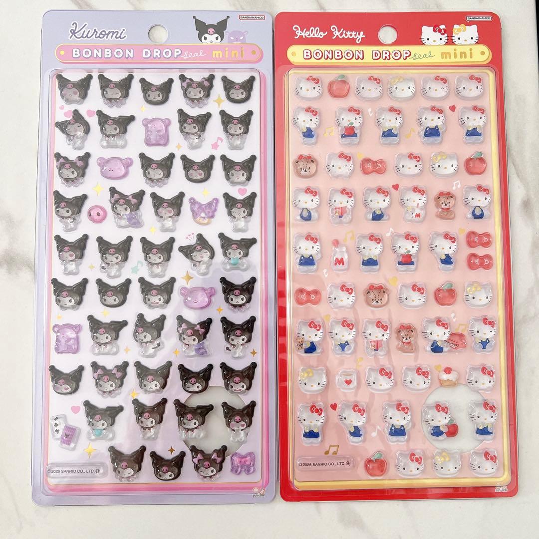 ボンボンドロップシール ボンドロ ミニ スティッチ キティちゃん クロミ 9枚