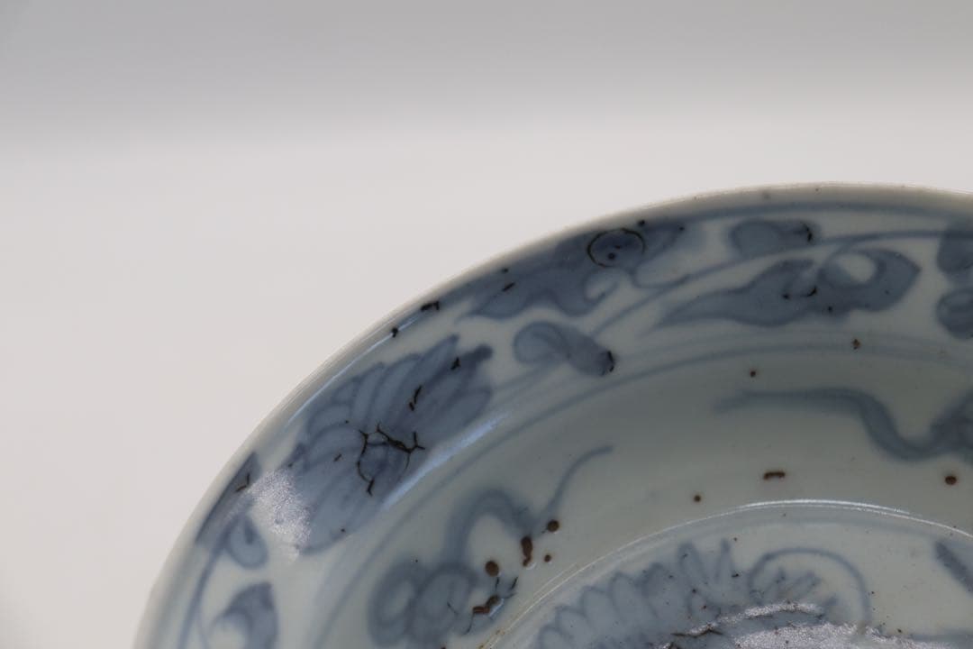 中国　明時代　染付　鳳凰牡丹紋お碗　アンティーク　送料込み250105