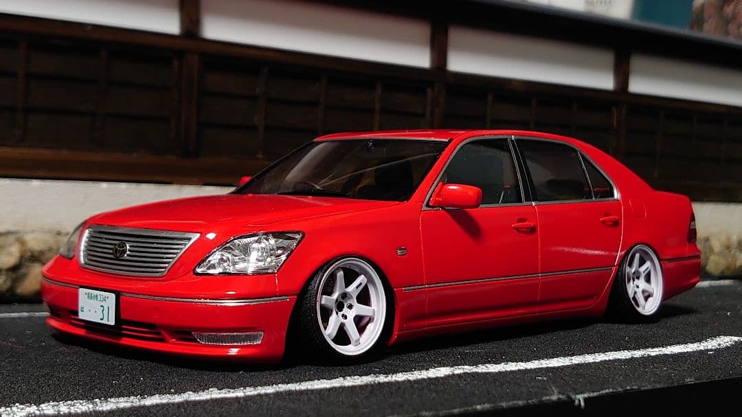 1/24 アオシマ 30セルシオ ドリ車 完成品