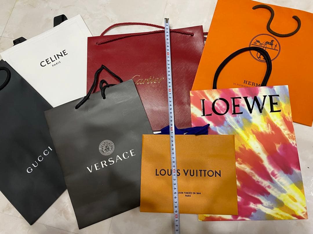 エルメス、グッチ、ロエベ、LV、バーバリー、ベルサーチ紙袋