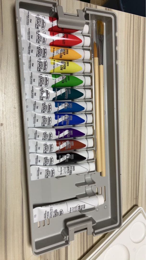 ▲2-5▲比治山女子　美術　絵の具セット　習字筆　美品