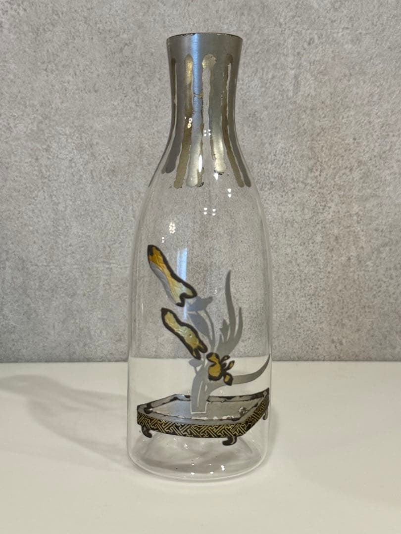 江戸ガラス　幕末期　鉛ガラス徳利　完品