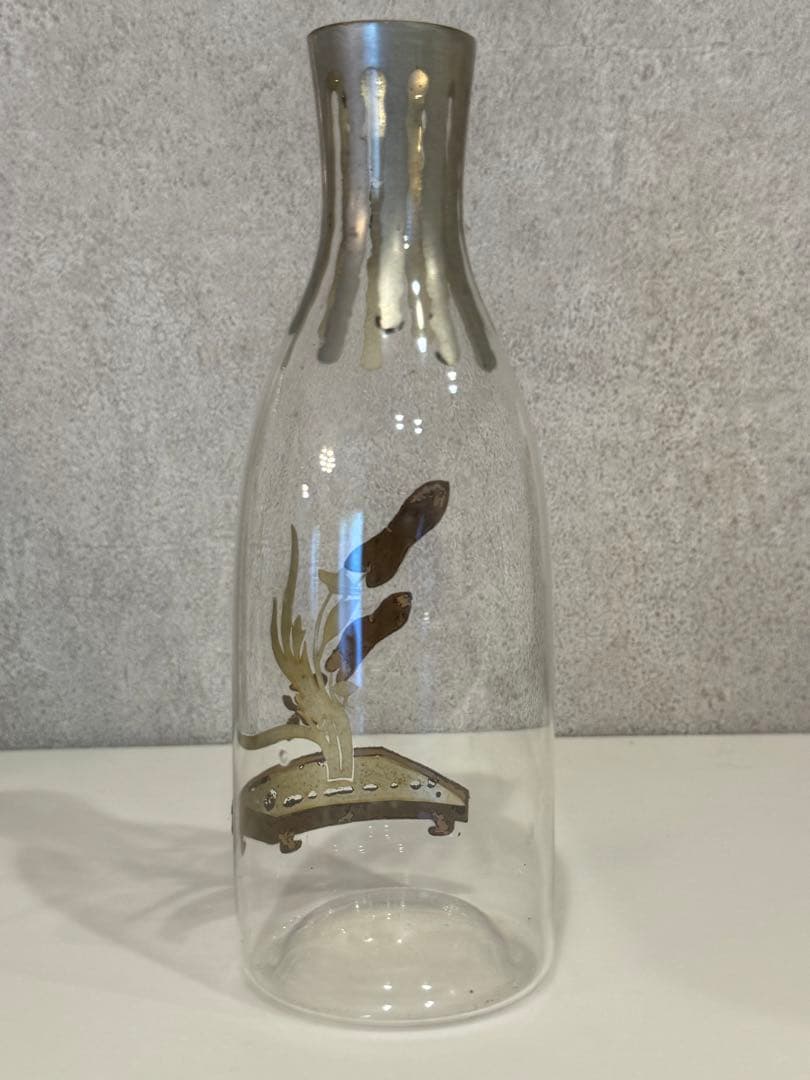 江戸ガラス　幕末期　鉛ガラス徳利　完品