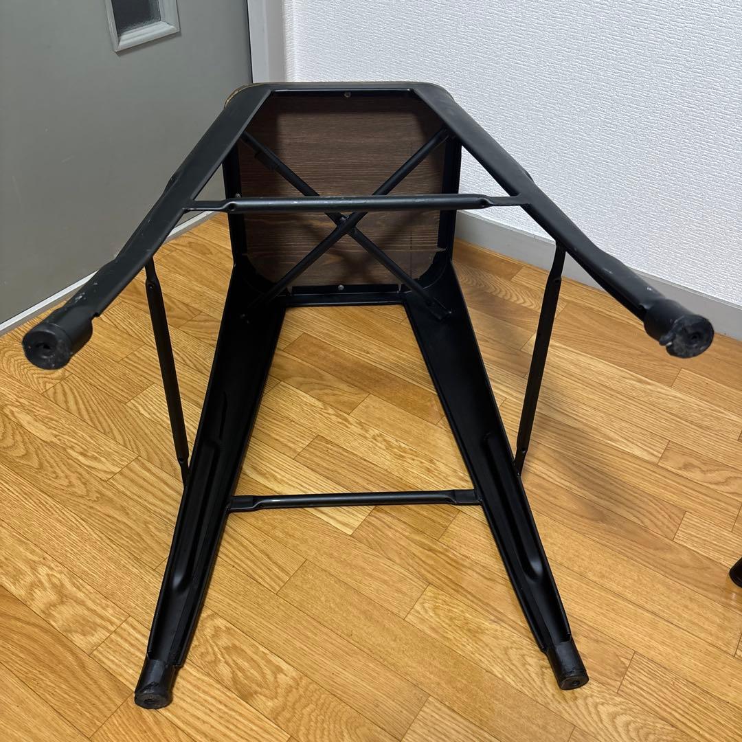 木製スツール2脚セット