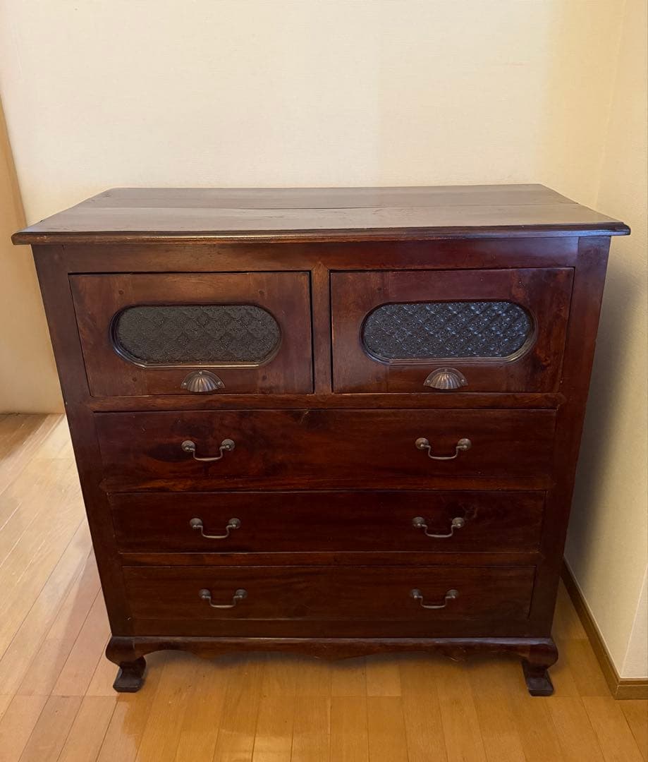 アンティーク木製タンス 5引き出し