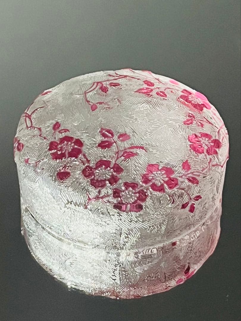 Baccarat オールドバカラ/※美品 エグランチエ　野薔薇　　蓋物