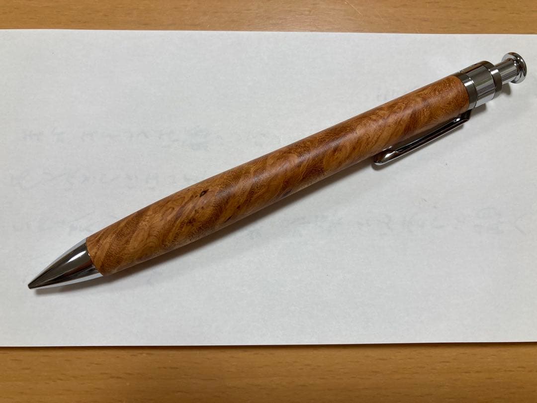 新品未使用 工房楔 ペンシル楔 花梨こぶ杢 ②