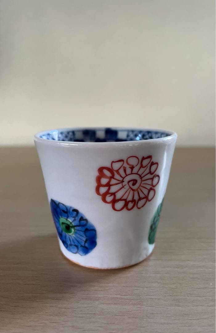 値下げ★正木春蔵 作 色絵蕎麦猪口