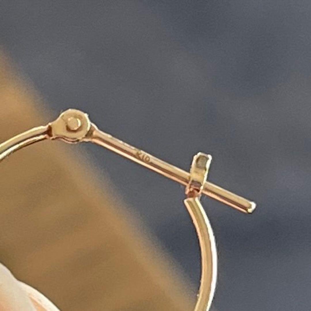 K10 10金 ゴールドフープピアス